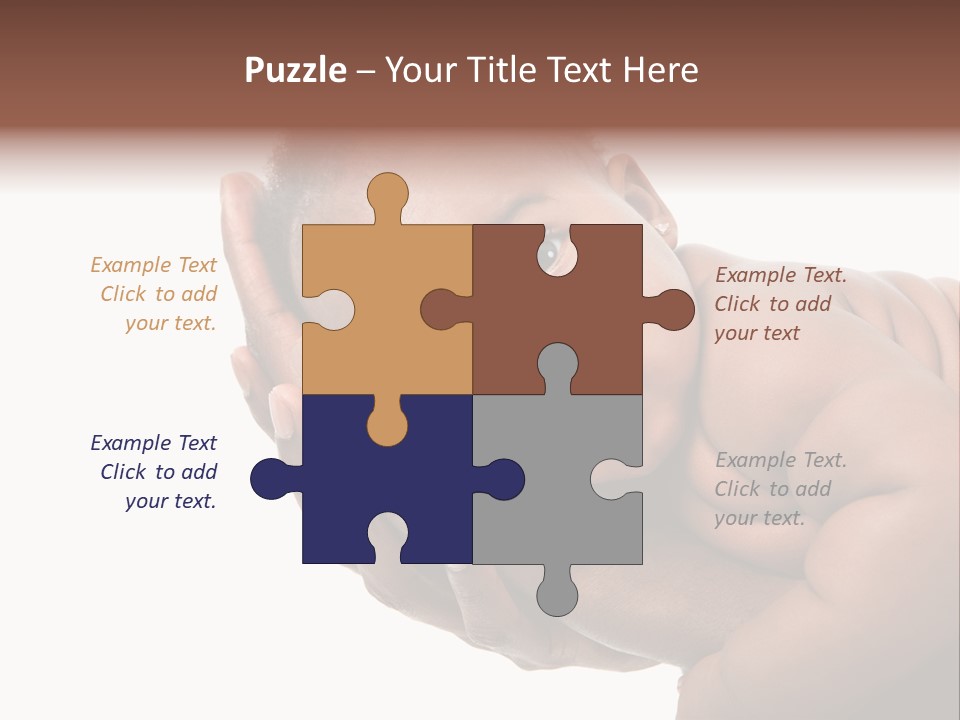 A Baby Is Being Held In His Hands PowerPoint Template