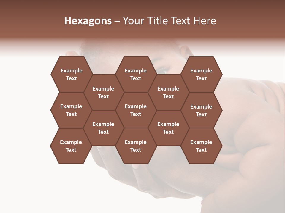 A Baby Is Being Held In His Hands PowerPoint Template