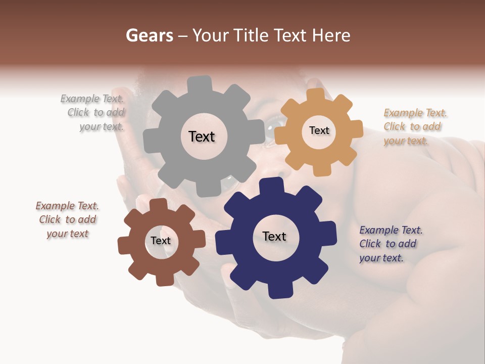 A Baby Is Being Held In His Hands PowerPoint Template