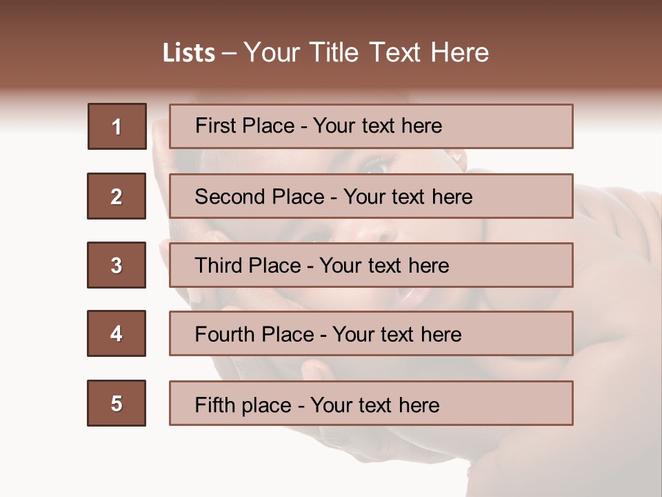 A Baby Is Being Held In His Hands PowerPoint Template