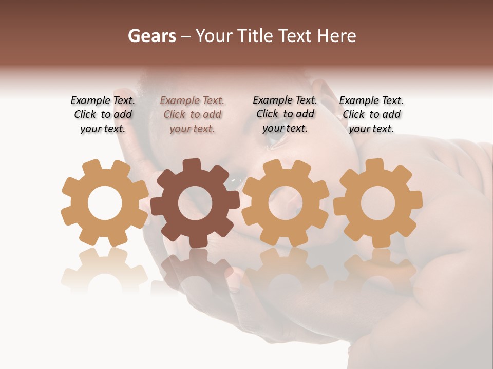 A Baby Is Being Held In His Hands PowerPoint Template