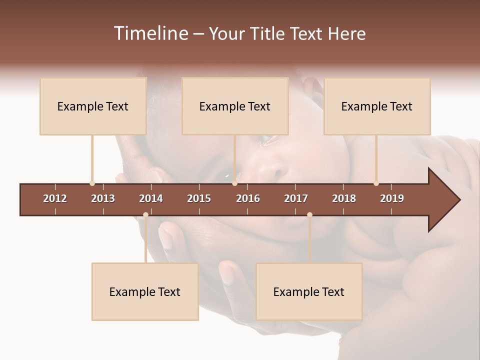 A Baby Is Being Held In His Hands PowerPoint Template