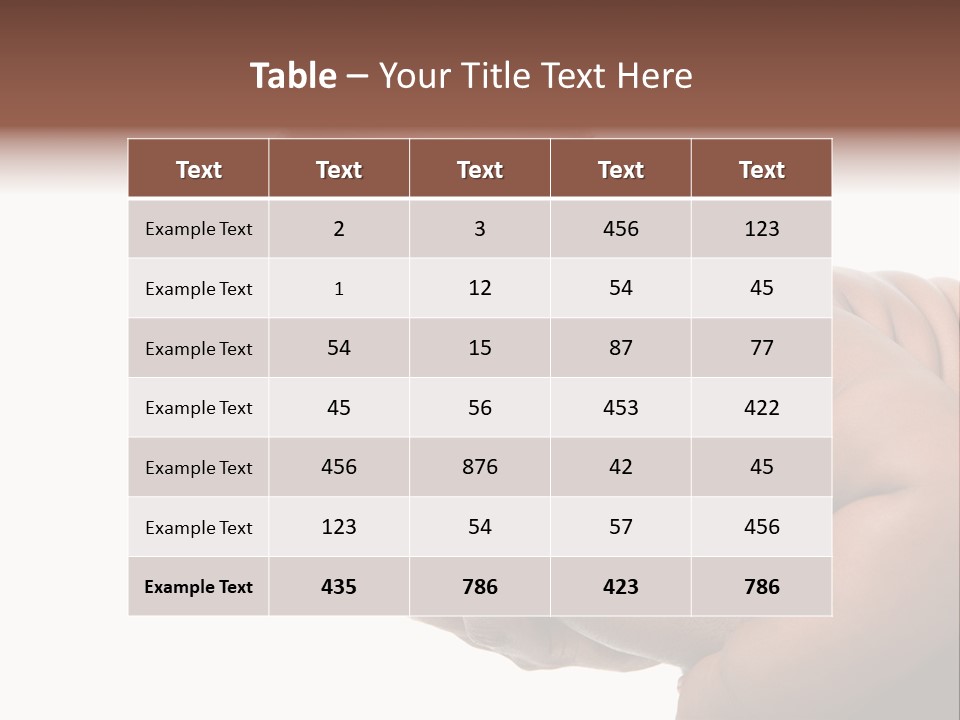 A Baby Is Being Held In His Hands PowerPoint Template
