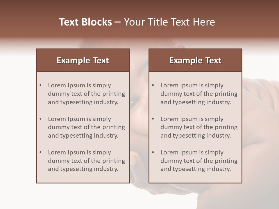 A Baby Is Being Held In His Hands PowerPoint Template