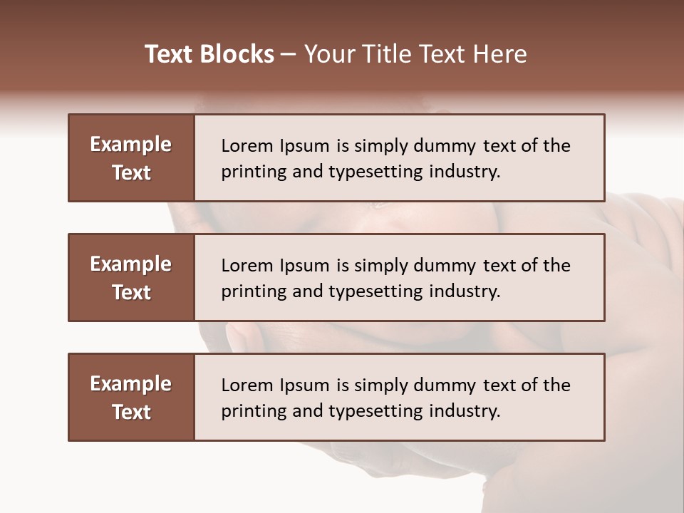 A Baby Is Being Held In His Hands PowerPoint Template
