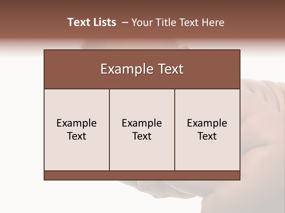 A Baby Is Being Held In His Hands PowerPoint Template