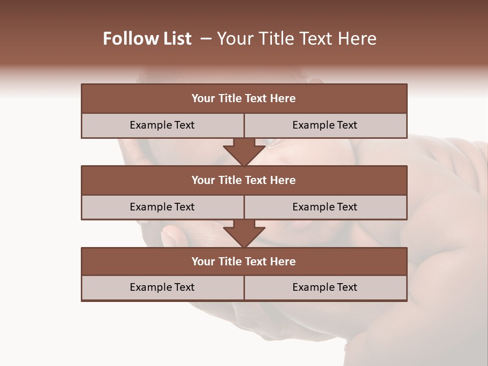 A Baby Is Being Held In His Hands PowerPoint Template