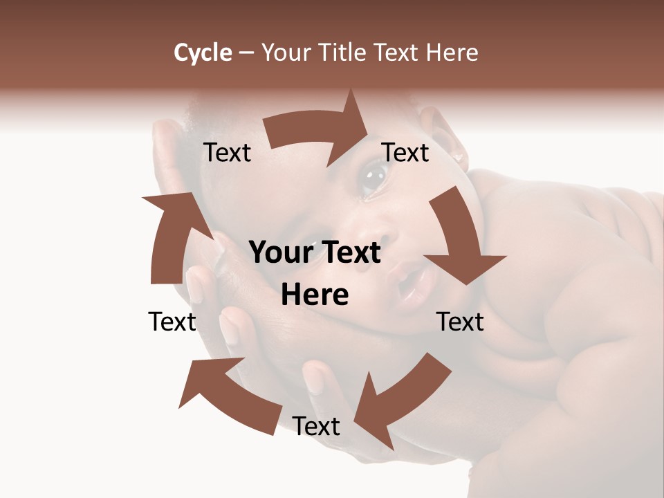 A Baby Is Being Held In His Hands PowerPoint Template