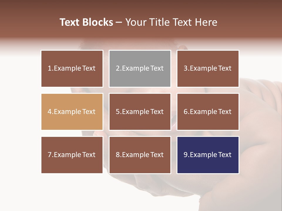 A Baby Is Being Held In His Hands PowerPoint Template