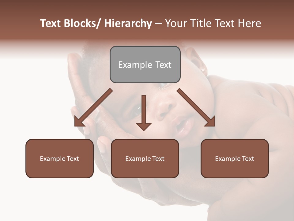 A Baby Is Being Held In His Hands PowerPoint Template