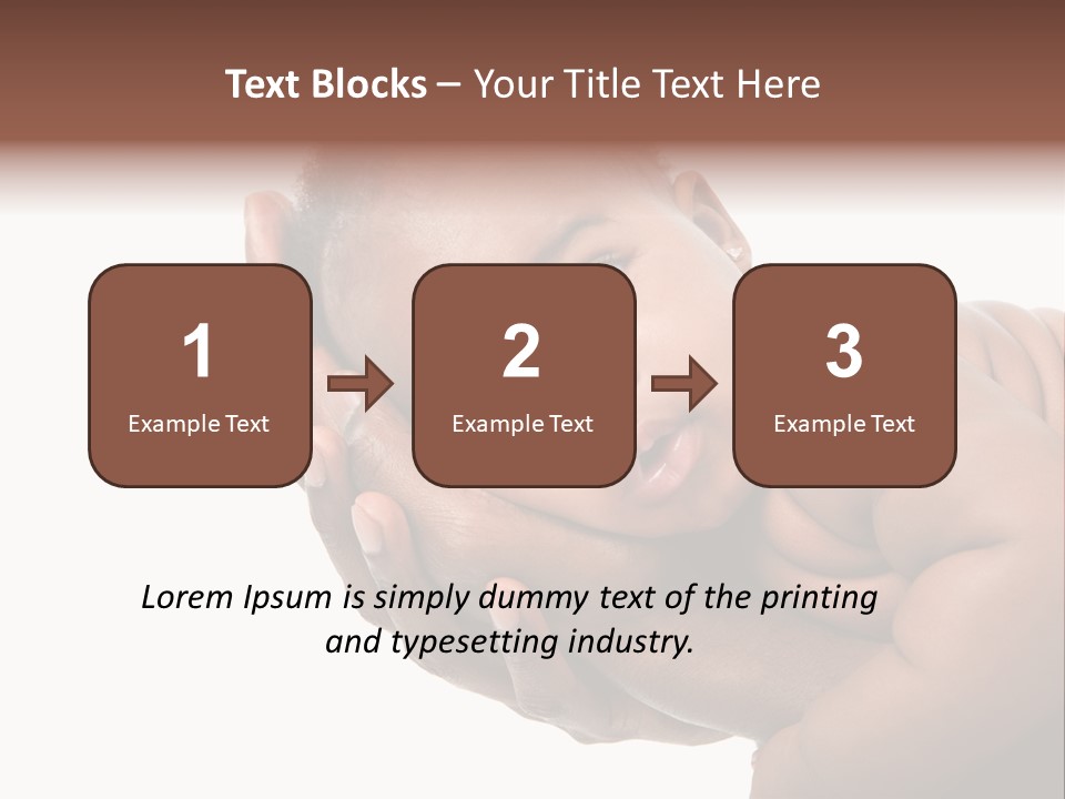 A Baby Is Being Held In His Hands PowerPoint Template