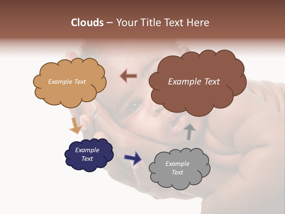 A Baby Is Being Held In His Hands PowerPoint Template