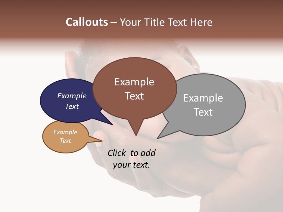 A Baby Is Being Held In His Hands PowerPoint Template