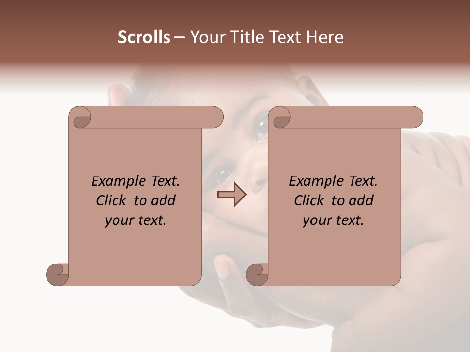 A Baby Is Being Held In His Hands PowerPoint Template