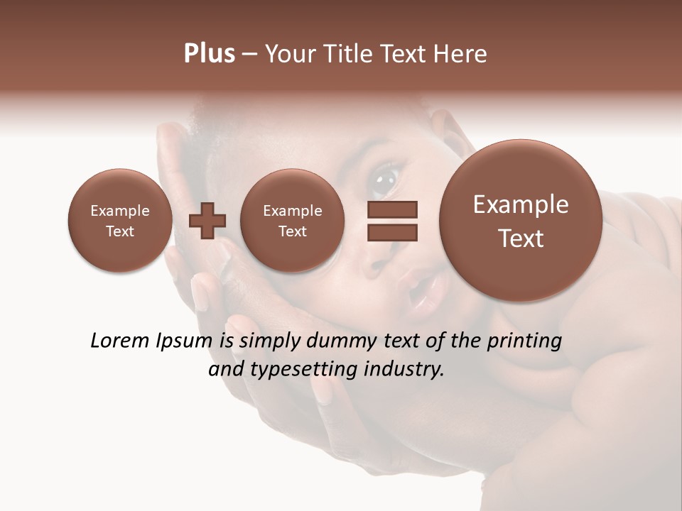 A Baby Is Being Held In His Hands PowerPoint Template