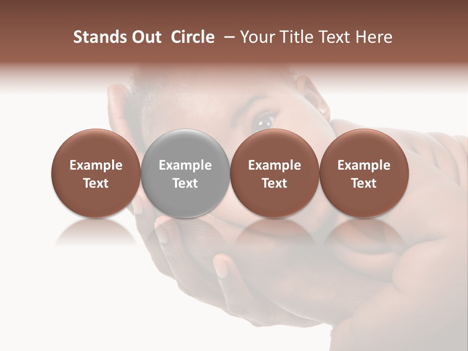 A Baby Is Being Held In His Hands PowerPoint Template