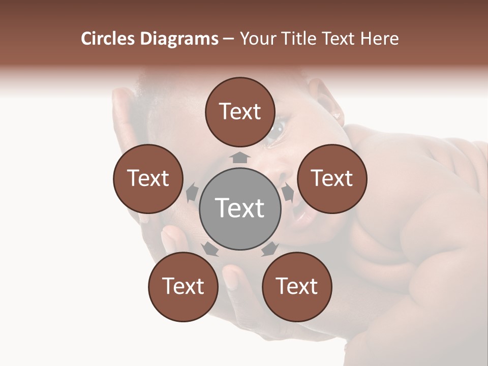 A Baby Is Being Held In His Hands PowerPoint Template