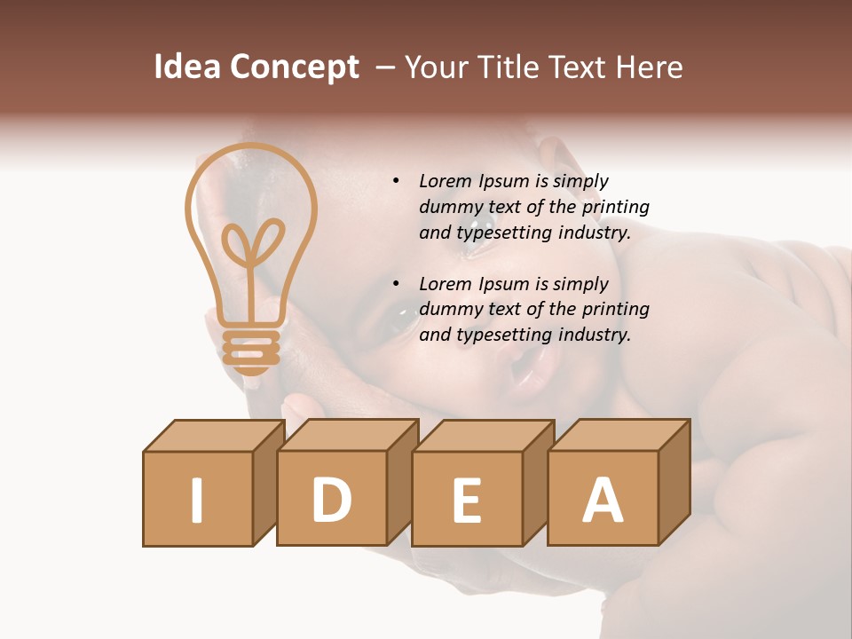 A Baby Is Being Held In His Hands PowerPoint Template