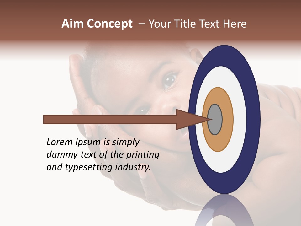 A Baby Is Being Held In His Hands PowerPoint Template