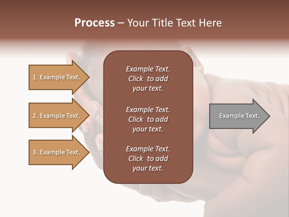 A Baby Is Being Held In His Hands PowerPoint Template
