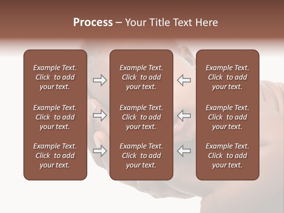 A Baby Is Being Held In His Hands PowerPoint Template