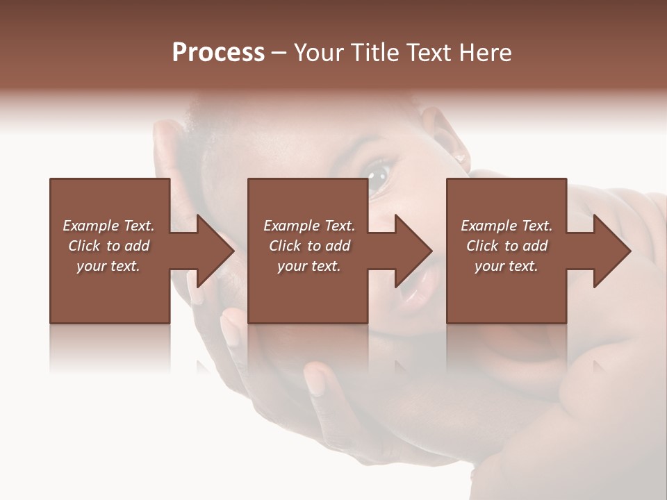 A Baby Is Being Held In His Hands PowerPoint Template