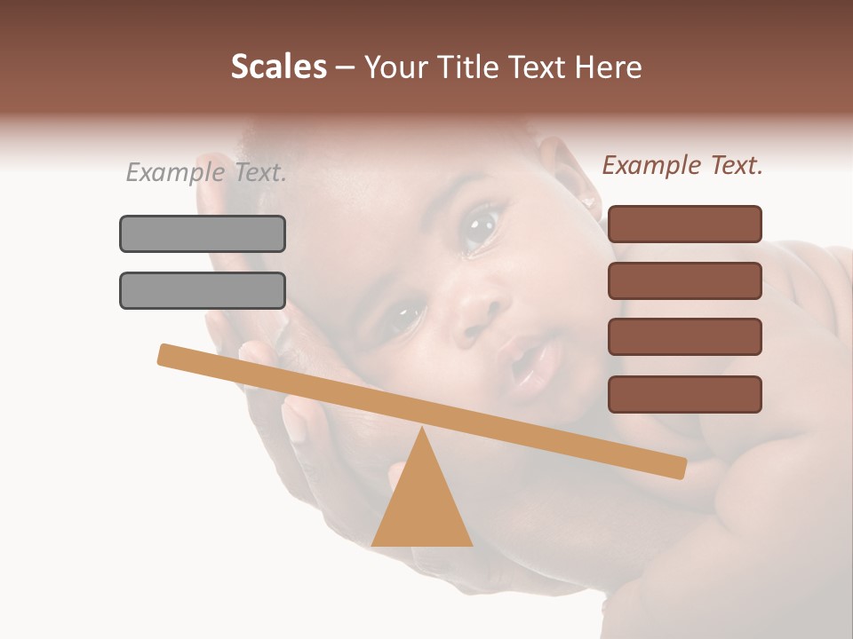 A Baby Is Being Held In His Hands PowerPoint Template