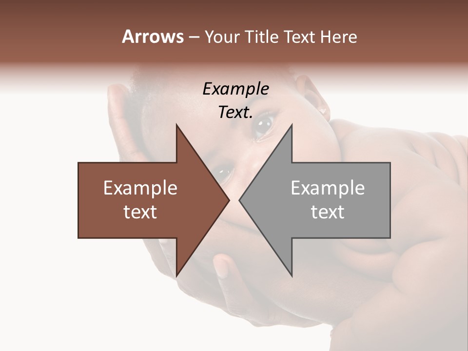 A Baby Is Being Held In His Hands PowerPoint Template