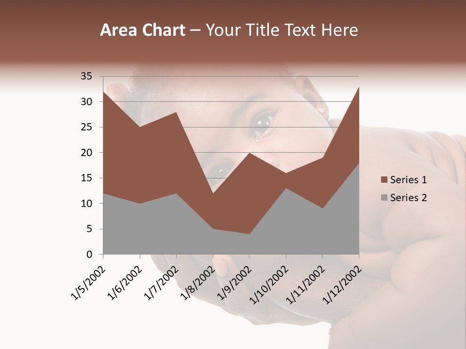 A Baby Is Being Held In His Hands PowerPoint Template