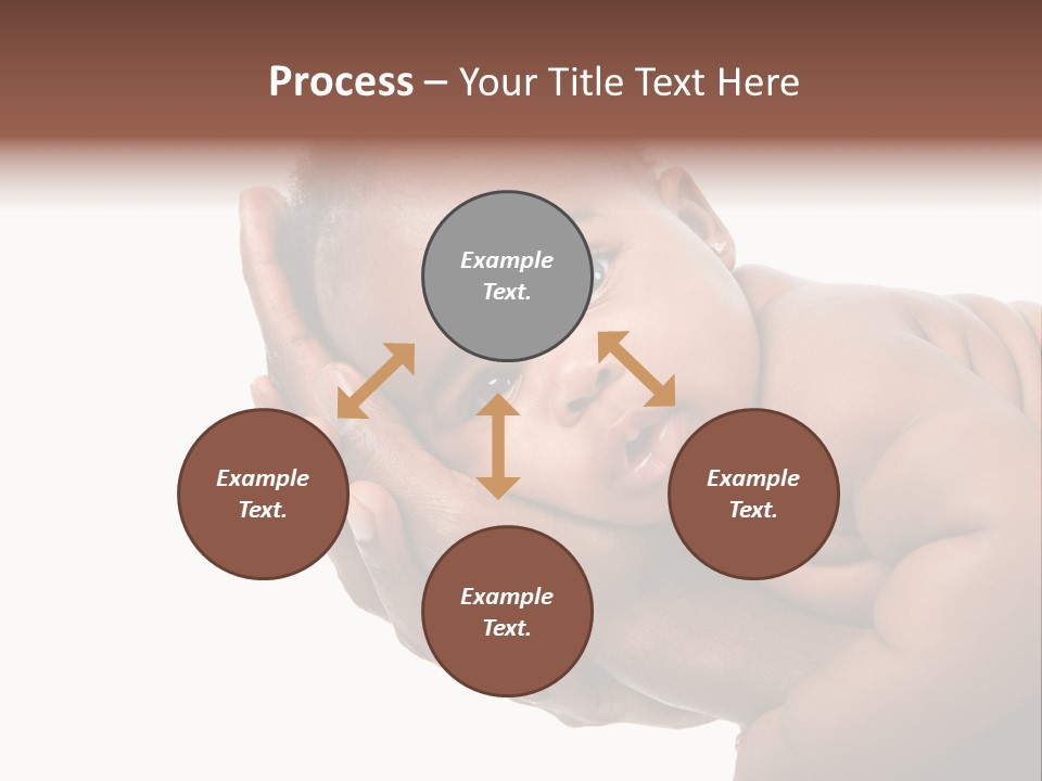 A Baby Is Being Held In His Hands PowerPoint Template