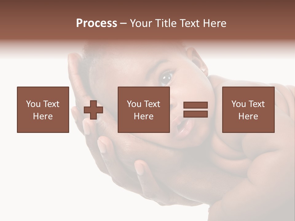 A Baby Is Being Held In His Hands PowerPoint Template