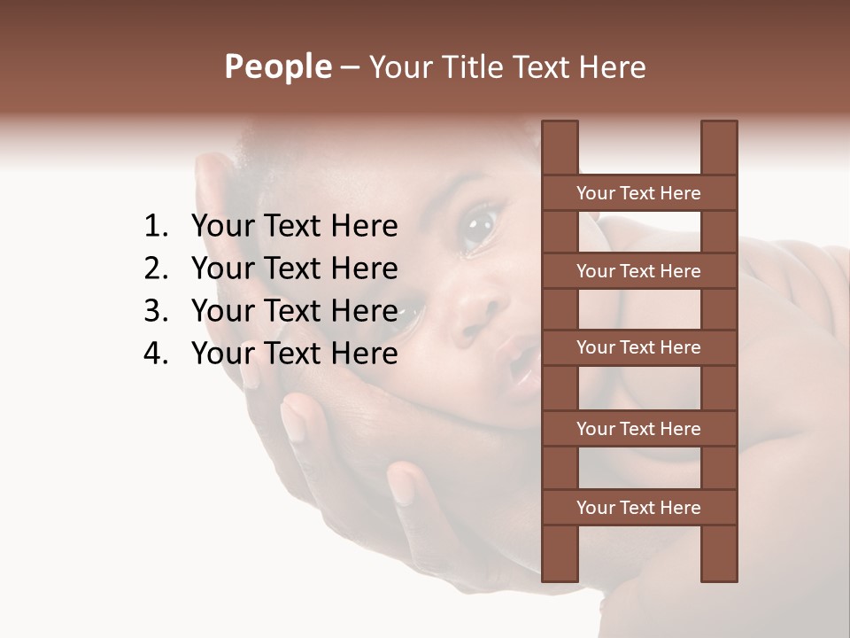 A Baby Is Being Held In His Hands PowerPoint Template