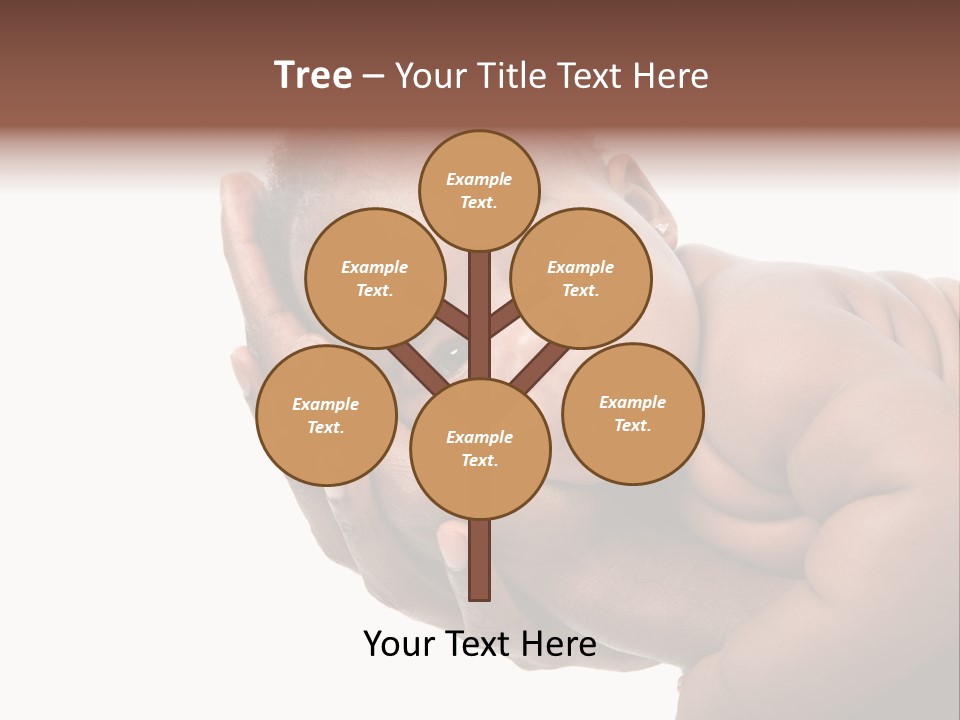 A Baby Is Being Held In His Hands PowerPoint Template