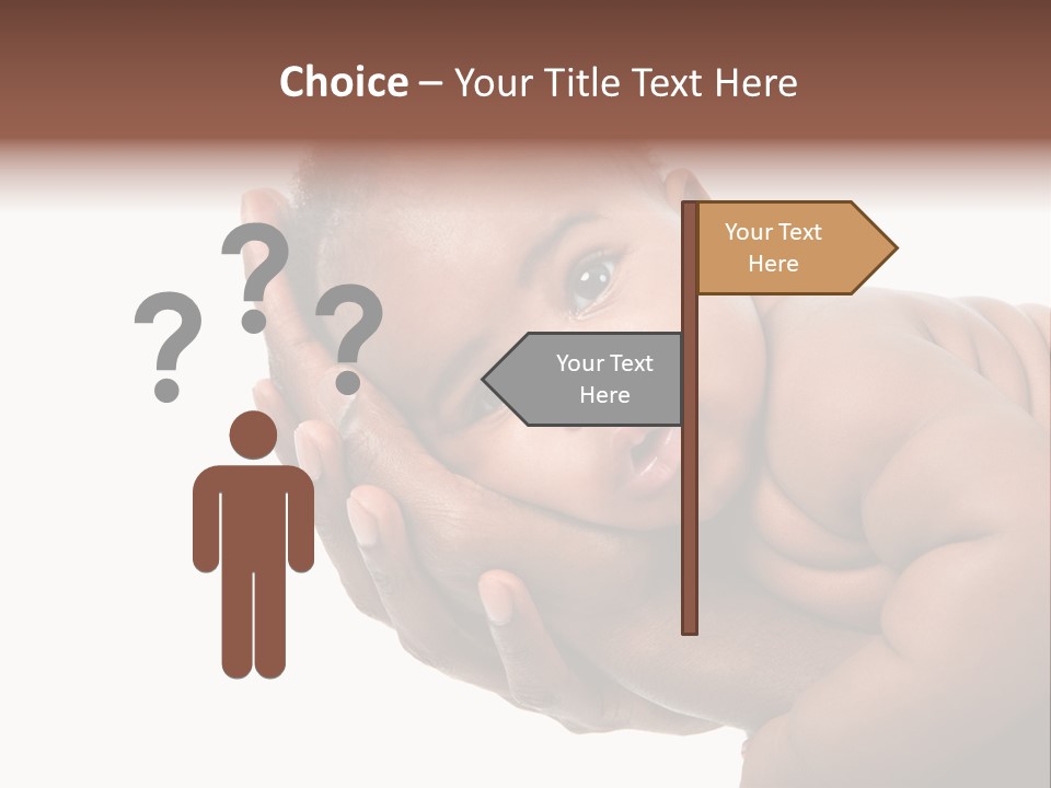 A Baby Is Being Held In His Hands PowerPoint Template