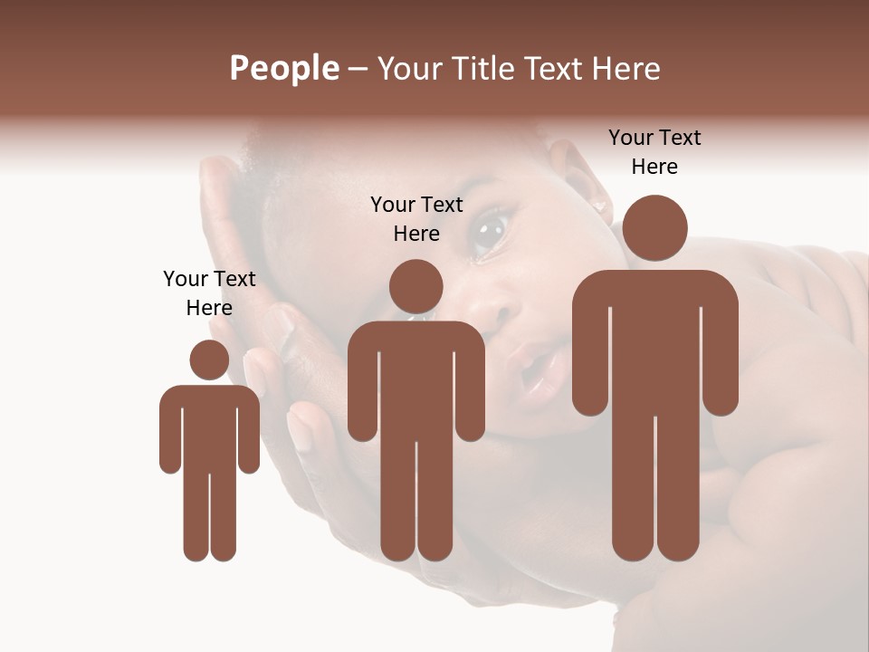 A Baby Is Being Held In His Hands PowerPoint Template