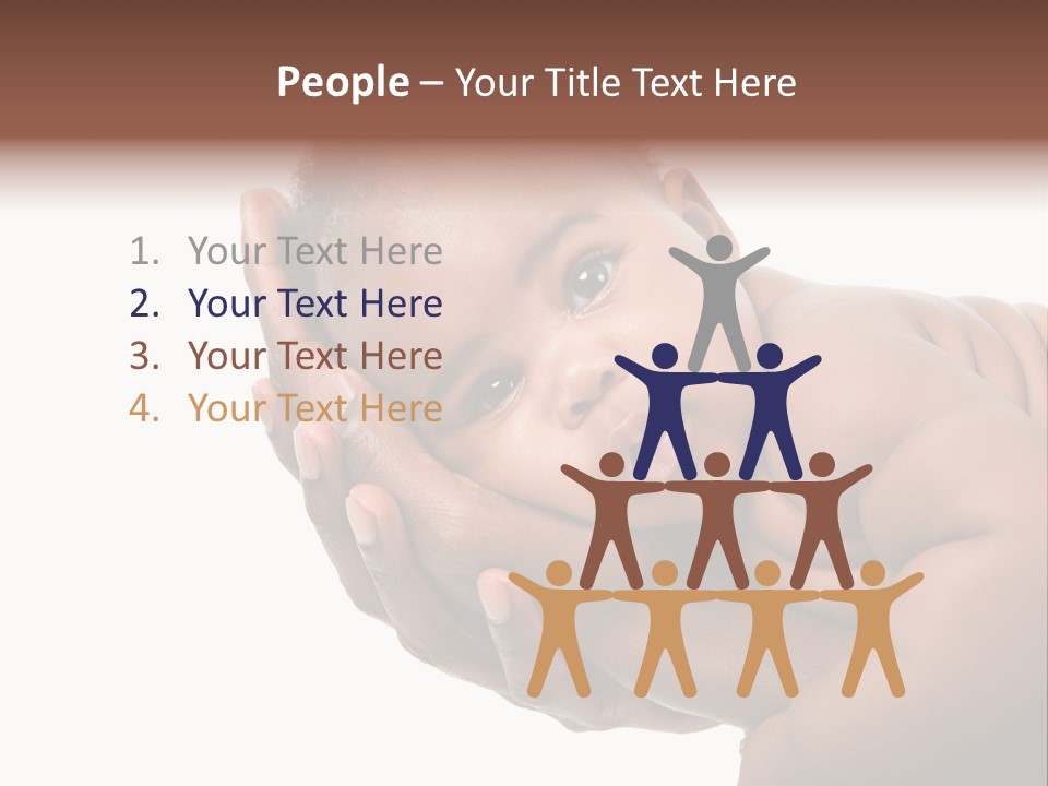 A Baby Is Being Held In His Hands PowerPoint Template