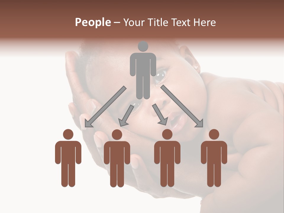 A Baby Is Being Held In His Hands PowerPoint Template