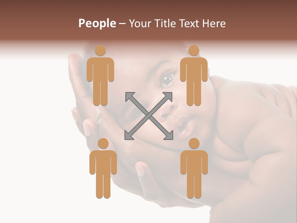 A Baby Is Being Held In His Hands PowerPoint Template