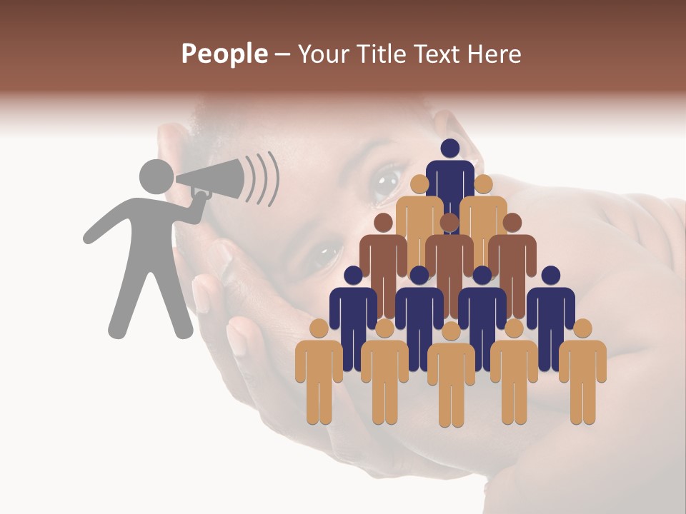 A Baby Is Being Held In His Hands PowerPoint Template