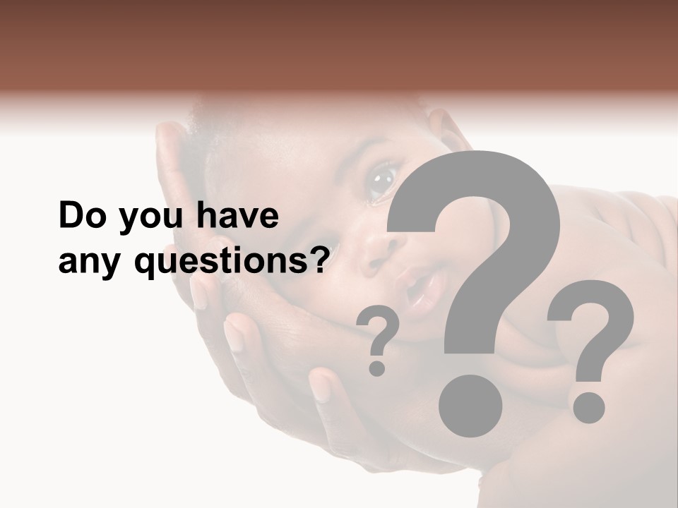 A Baby Is Being Held In His Hands PowerPoint Template