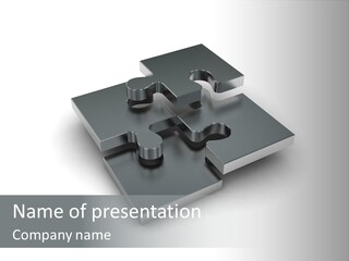 A Piece Of A Puzzle On A White Background PowerPoint Template