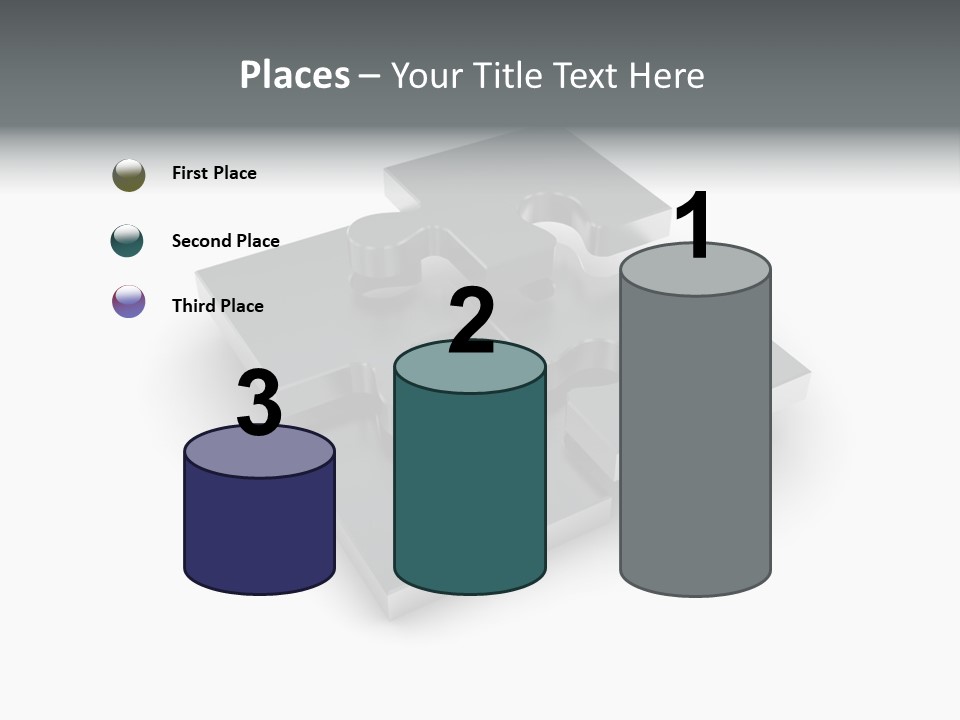 A Piece Of A Puzzle On A White Background PowerPoint Template