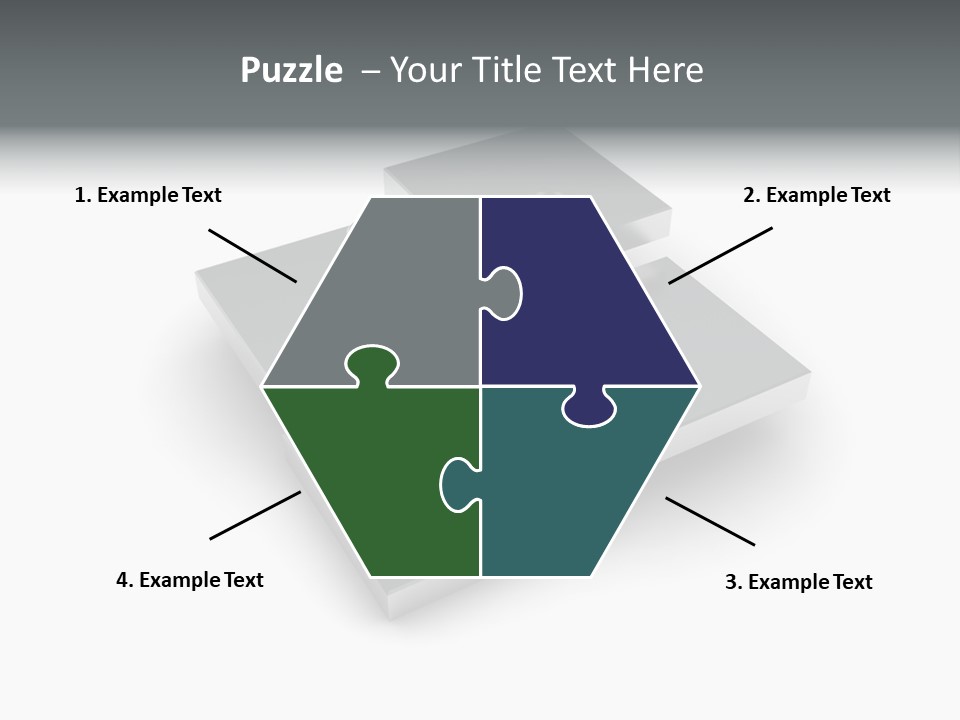 A Piece Of A Puzzle On A White Background PowerPoint Template