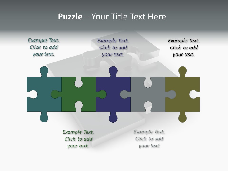 A Piece Of A Puzzle On A White Background PowerPoint Template
