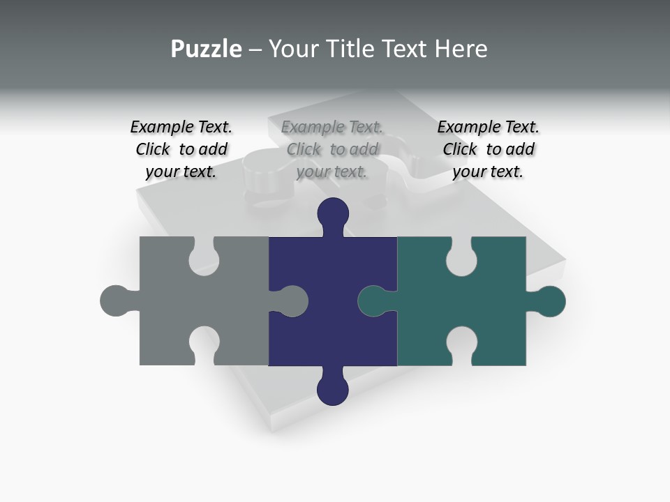 A Piece Of A Puzzle On A White Background PowerPoint Template