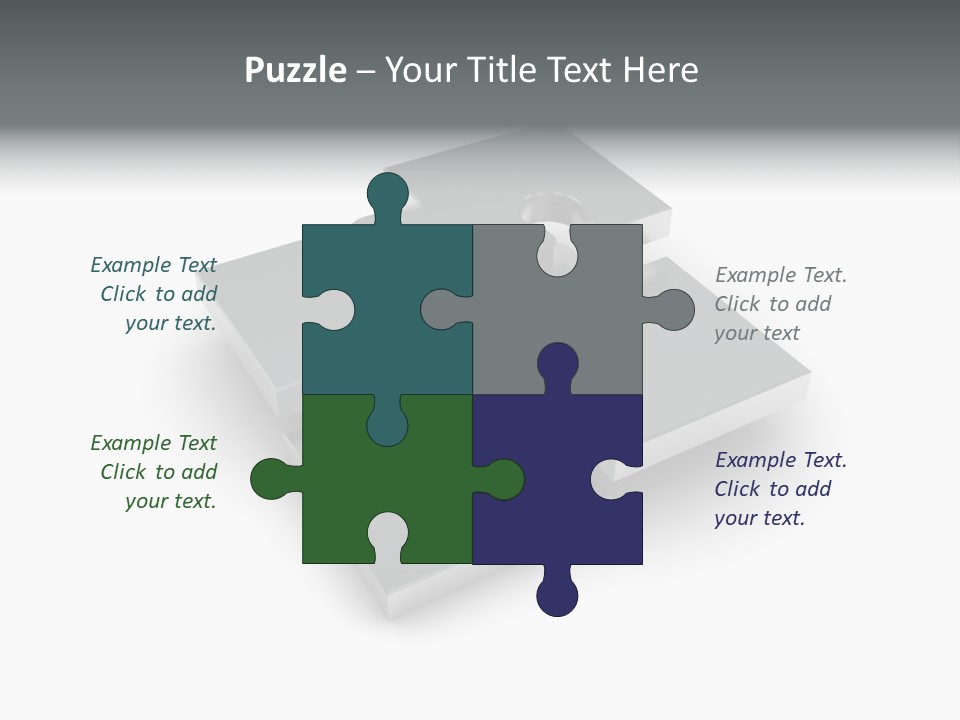 A Piece Of A Puzzle On A White Background PowerPoint Template