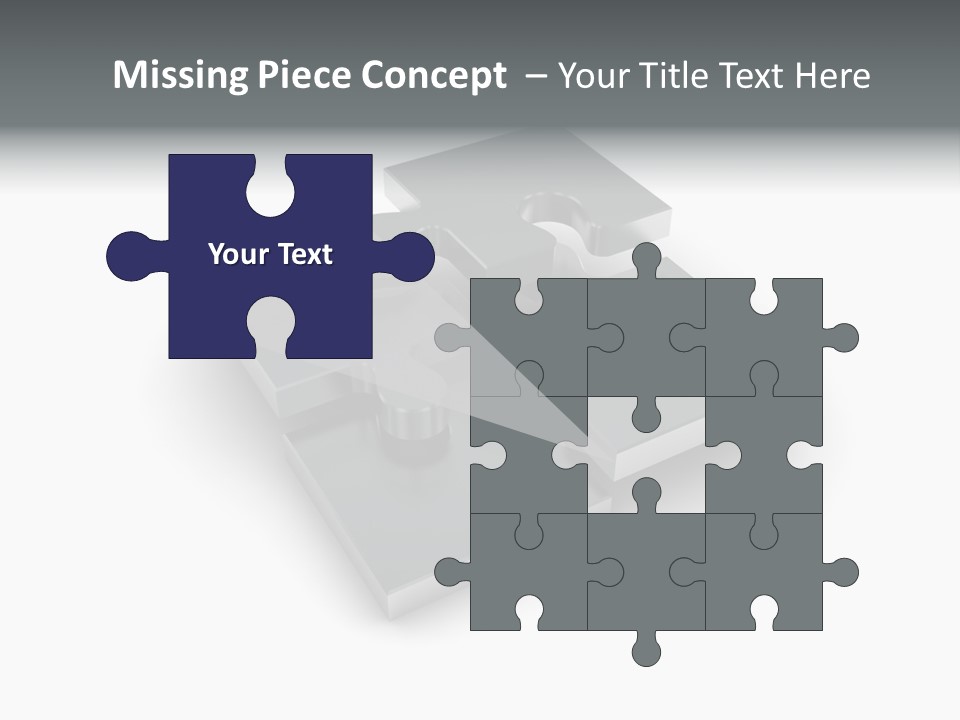 A Piece Of A Puzzle On A White Background PowerPoint Template