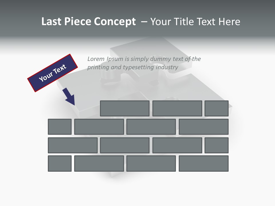 A Piece Of A Puzzle On A White Background PowerPoint Template