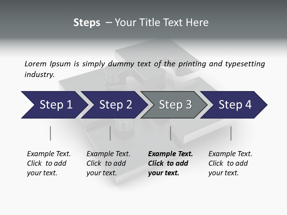 A Piece Of A Puzzle On A White Background PowerPoint Template