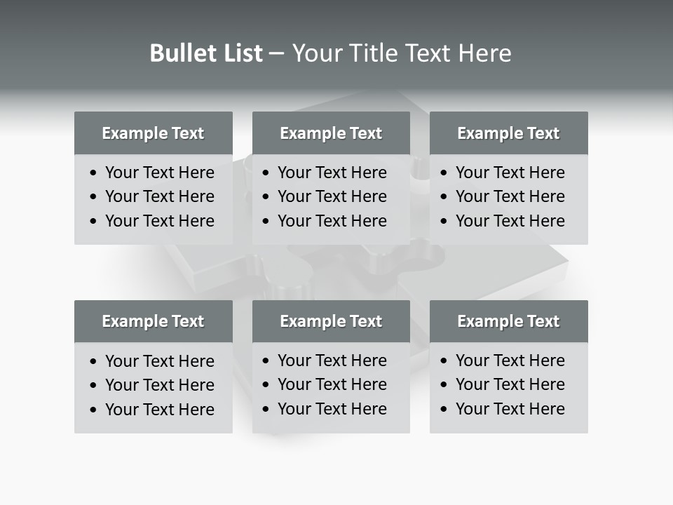 A Piece Of A Puzzle On A White Background PowerPoint Template